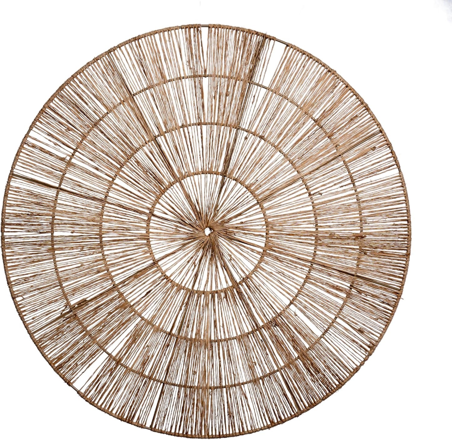 PEMAR Handwoven Jute Wall Hanging Baskets, Set of 3 Round Woven Wall Decor (22", 19", 15"), Decorative Wall Accents for Living Room, Bedroom and Entryway
