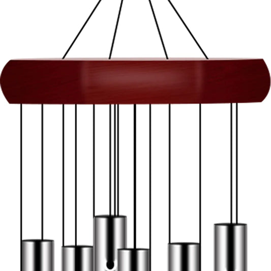 2 Pack Large Memorial Wind Chimes – Deep Tone Outdoor Wind Chime with 6 Tuned Metal Tubes, Elegant Sympathy Gift for Garden, Patio, Balcony & Home Decor