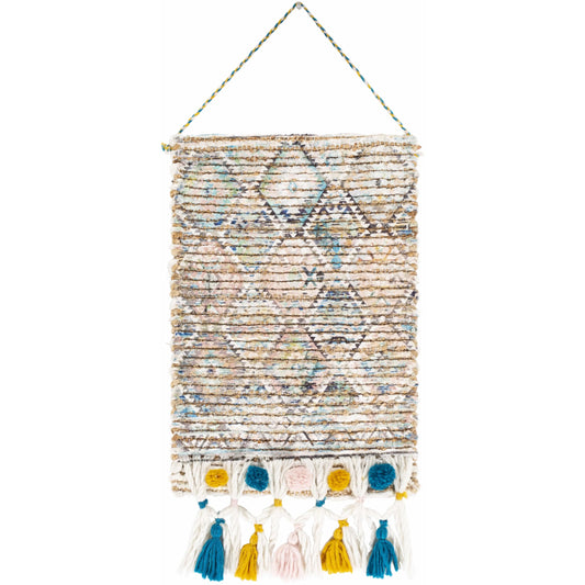 Zillmere Decorative Bold 'n Vibrant Woven Fabric Wall Hanging - Wall Decor Banner, Whimsical Room Accent, Funky Unique Home Piece