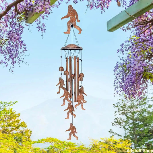 Premium Feel Unique Design Dual Functionality Metal Wind Chime, Women's Memorial Gift/Birthday Present, Indoor-Outdoor DIY Bag Accessory, Garden Decor