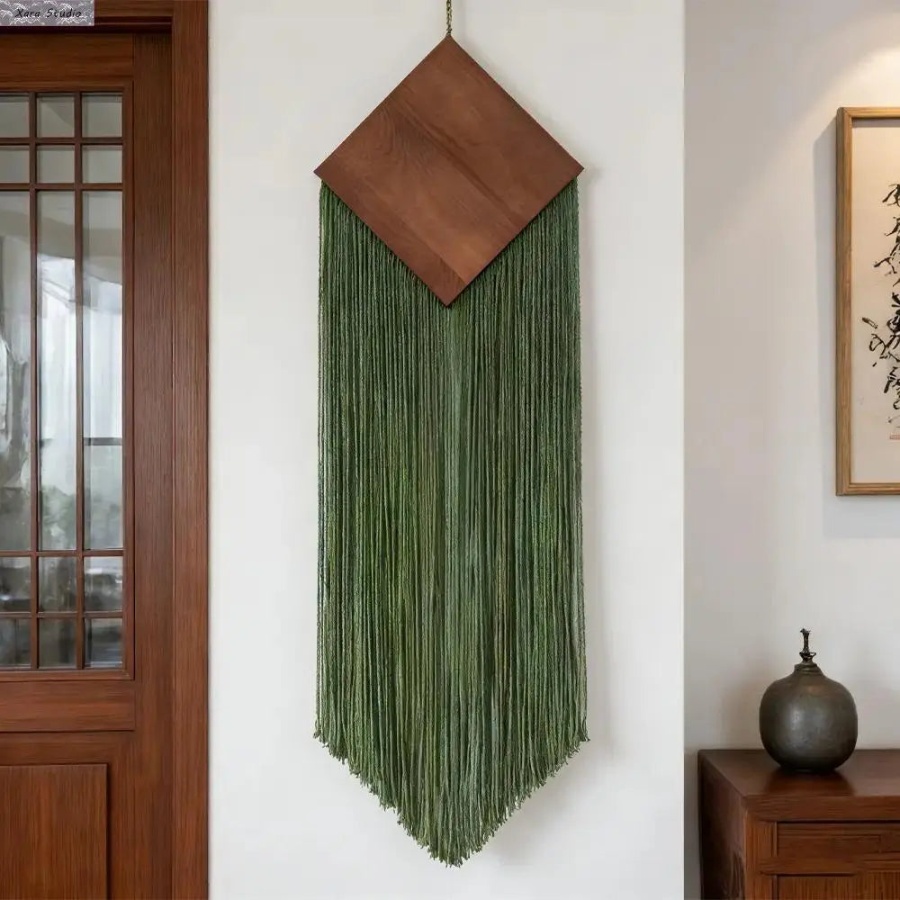 Handmade Macrame Wall Hanging Woven Tapestry - Dip Dyed Boho Home Accessory, Unique Aesthetic House Decor, Modern Rustic Room Decorations Gift for Bedroom, Living Room
